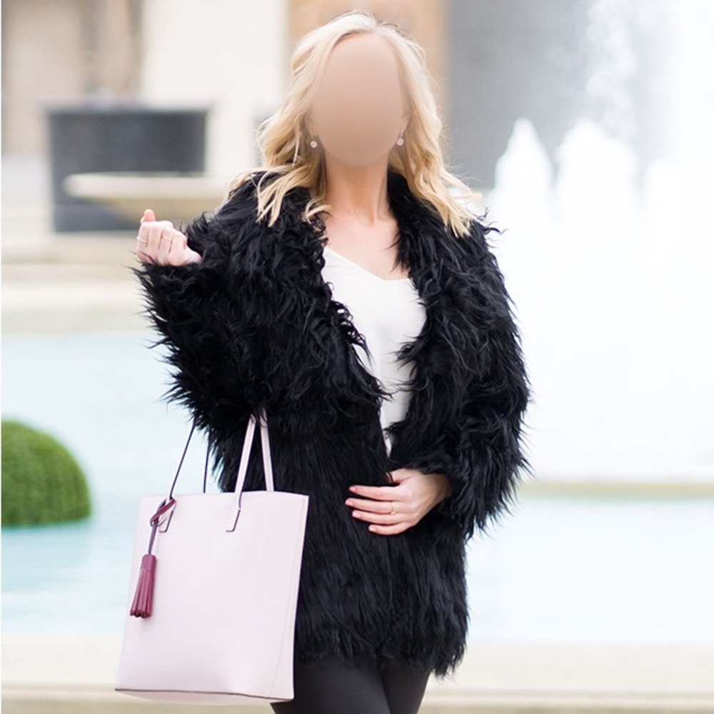 Women's Black Faux Fur Jacket
